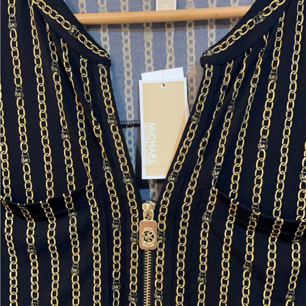 Micheal Kors gold and black shirt, NWT